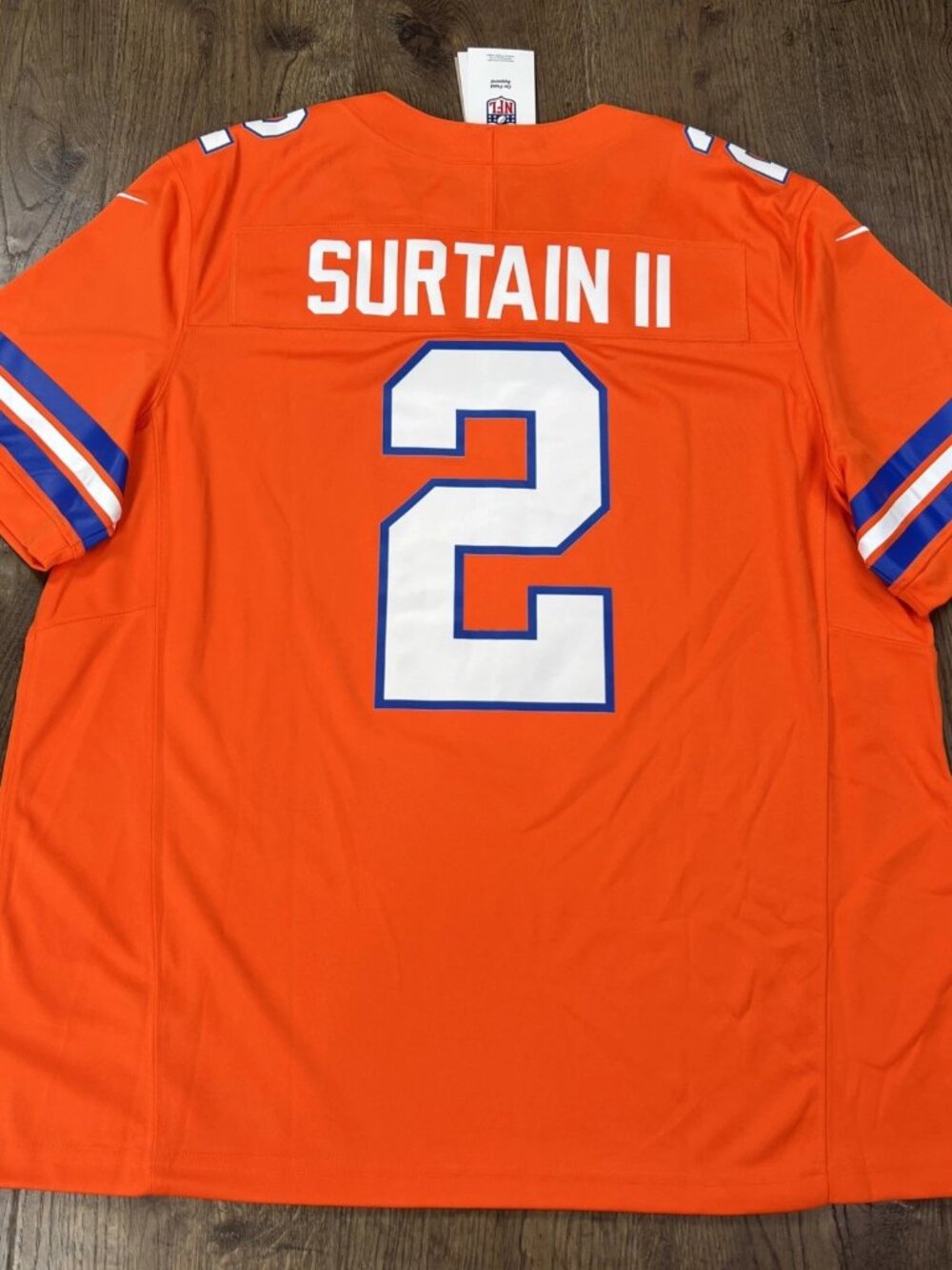 Pat Surtain II Orange Stitched Jersey Vapor